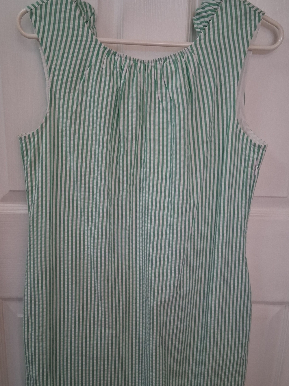 crown & ivy Mint and White Vertical Stripe Sleeveless Tunic